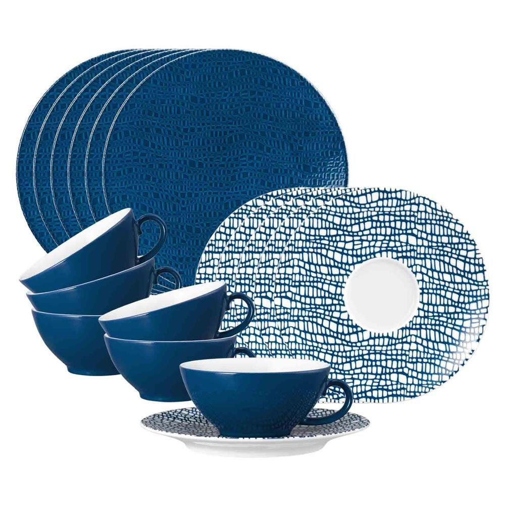 TEESERVICE Life Fashion Classic Blue 18-tlg. - Blau, Keramik (2/2/2cm) - Seltmann Weiden