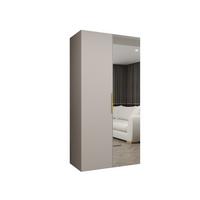 DREHTÜRENSCHRANK 202/100/52 2-türig - Kaschmir/Goldfarben, Holz (100/202/52cm) - MÖBEL KRYSPOL