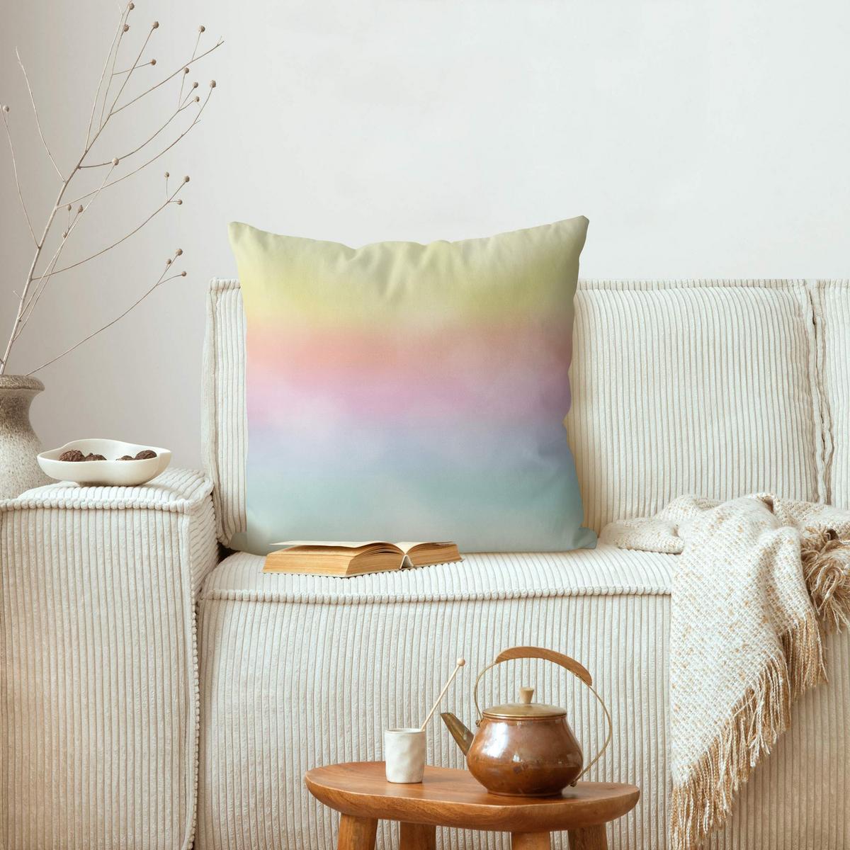 KISSENBEZUG Regenbogen Wasserfarben 40/40 cm - Multicolor, Textil (40/40cm) - Bilderwelten