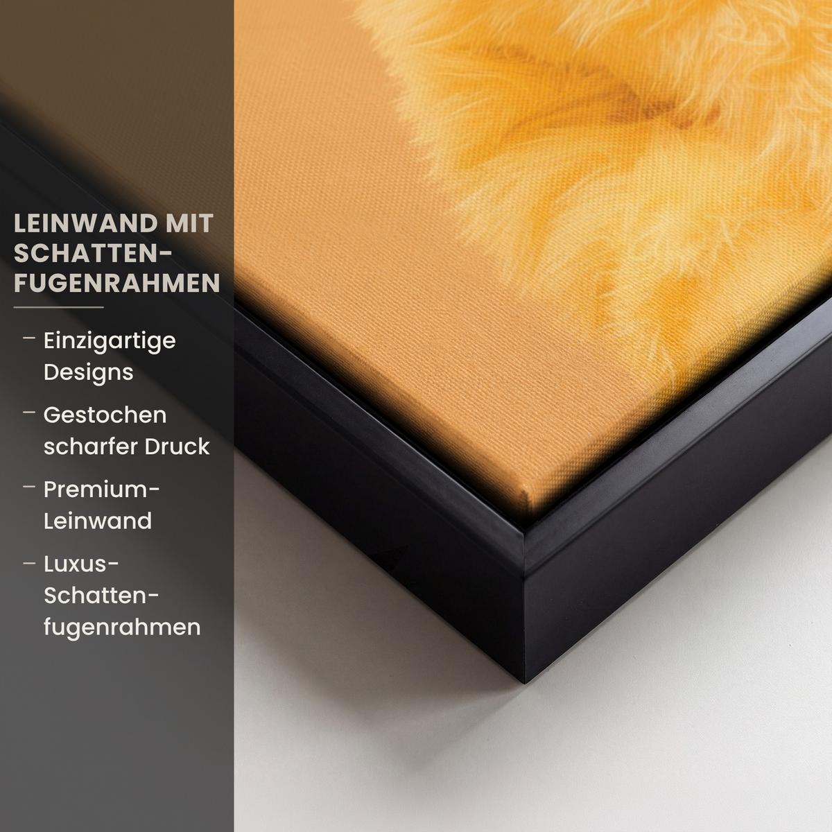 LEINWAND Bilder mit Rahmen - Osterhase - Kostüm - Ente - 70x100 - Gelb, Textil (70/100cm) - MuchoWow