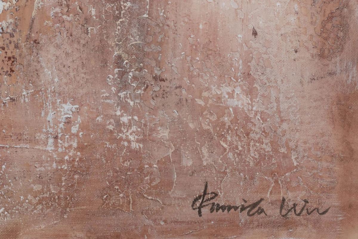 ACRYLBILD HANDGEMALT 60/60 cm - Pink, Holz/Textil (60/60cm) - KUNSTLOFT
