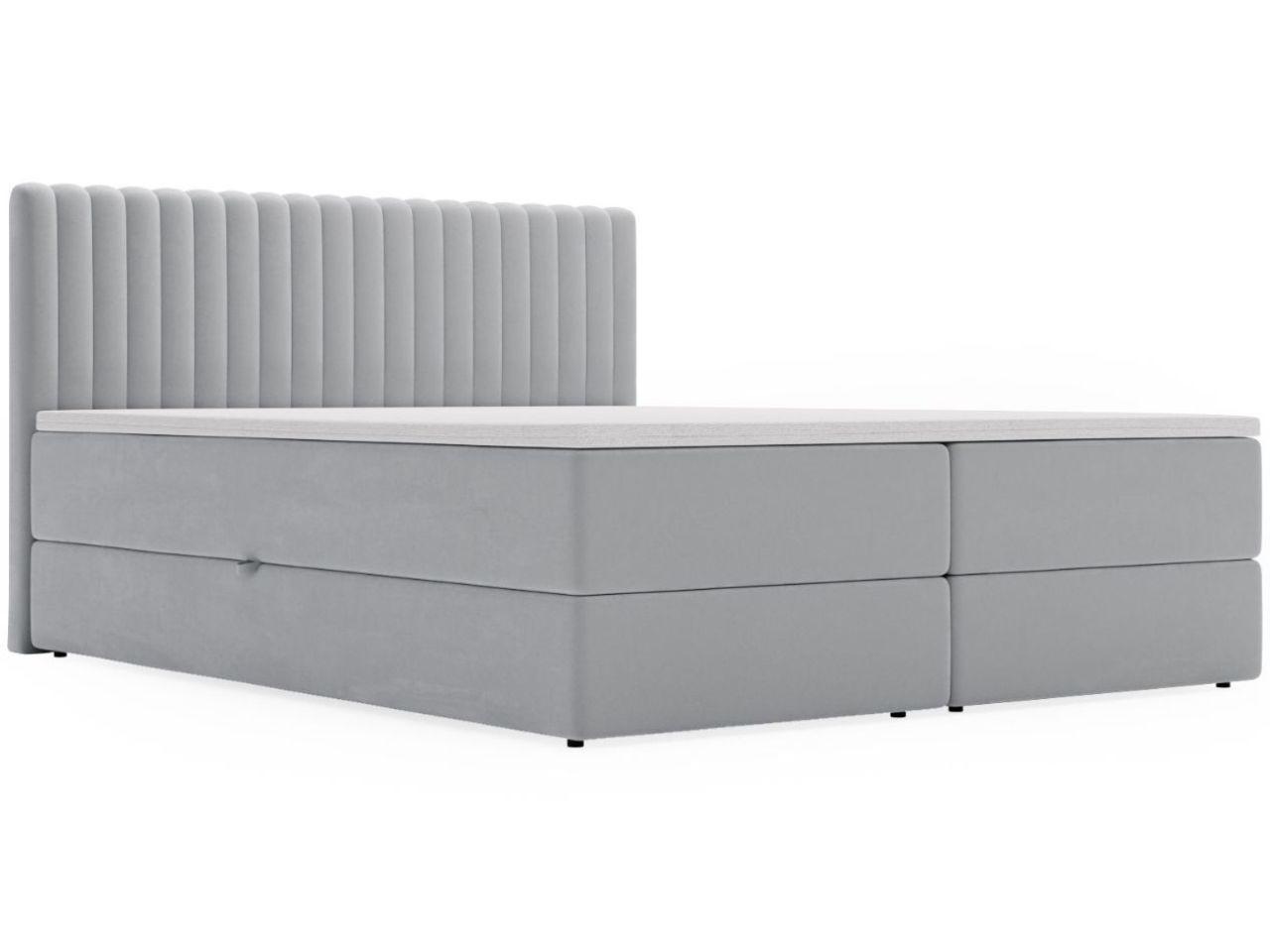 BOXBETT Marbella 140x200 Hellgrau - Hellgrau, Holz/Textil (140/200cm) - Graingold