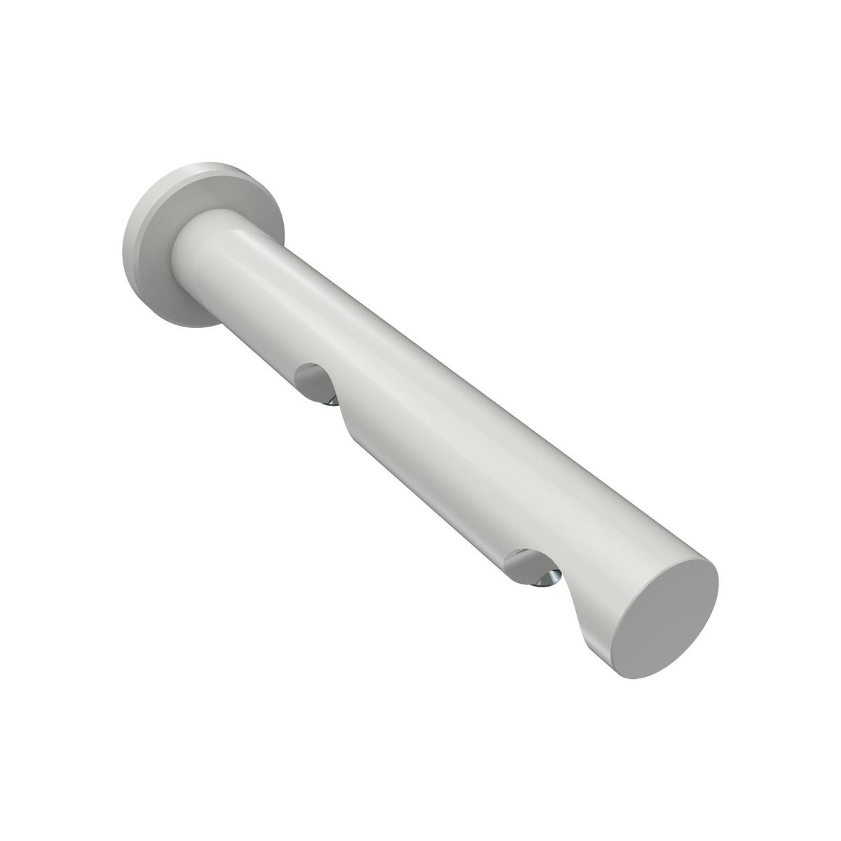 TRÄGER FÜR GARDINENSTANGEN 20 mm Ø, Platon 2-läufig, Weiß - Weiß, Metall (16/4/4cm) - INTERDECO