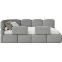 KINDERBETT Cloudy Grau 120 cm, Bouclé - Schwarz/Grau, Kunststoff/Textil (120/200cm) - Selsey