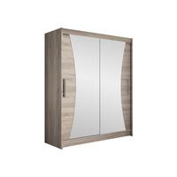SCHWEBETÜRENSCHRANK Westa IX - Silberfarben/Trüffeleichefarben, Holzwerkstoff/Metall (150/200/58cm) - MIRJAN24