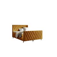 BOXBETT Carlito Premium - Gelb, Holzwerkstoff/Textil (200/200cm) - Fun Möbel