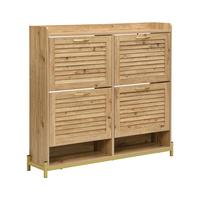 SCHUHKIPPER 109 cm in Holz-Optik - Naturfarben, Holzwerkstoff (108/100/24cm) - Urban Meuble