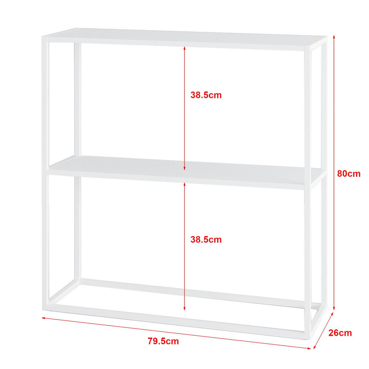 KONSOLENTISCH Strömstad - Weiß, Metall (26/80/80cm) - [en.casa]