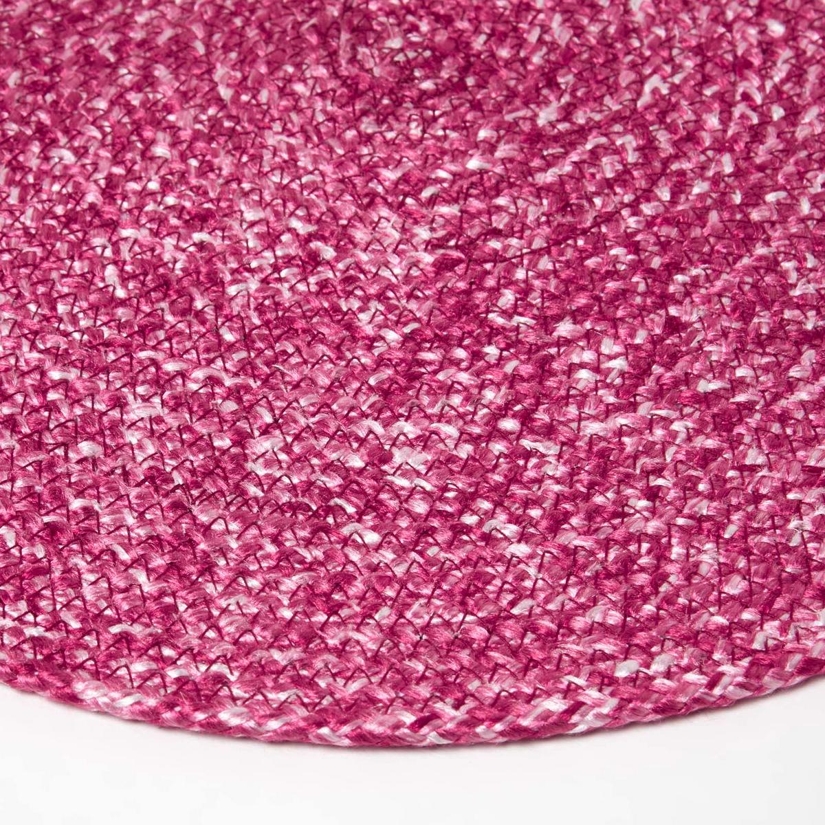 TISCHSET pink im 4er-Set, Platzsets rund geflochten, 40 cm - Pink, Textil (40/40cm) - Homescapes