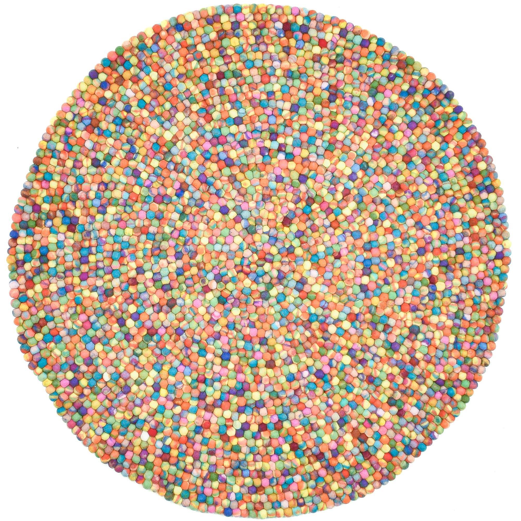 FILZTEPPICH Felty 34x34 cm - Multicolor, Textil (34/34cm) - THEKO