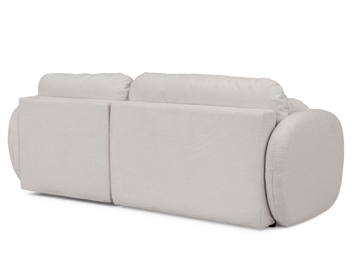 ECKSOFA Candy mit Schlaffunktion Hellgrau Bouclé-Stoff - Ottomane rechts - Hellgrau/Schwarz, Holz/Kunststoff (146/230cm) - S-Style