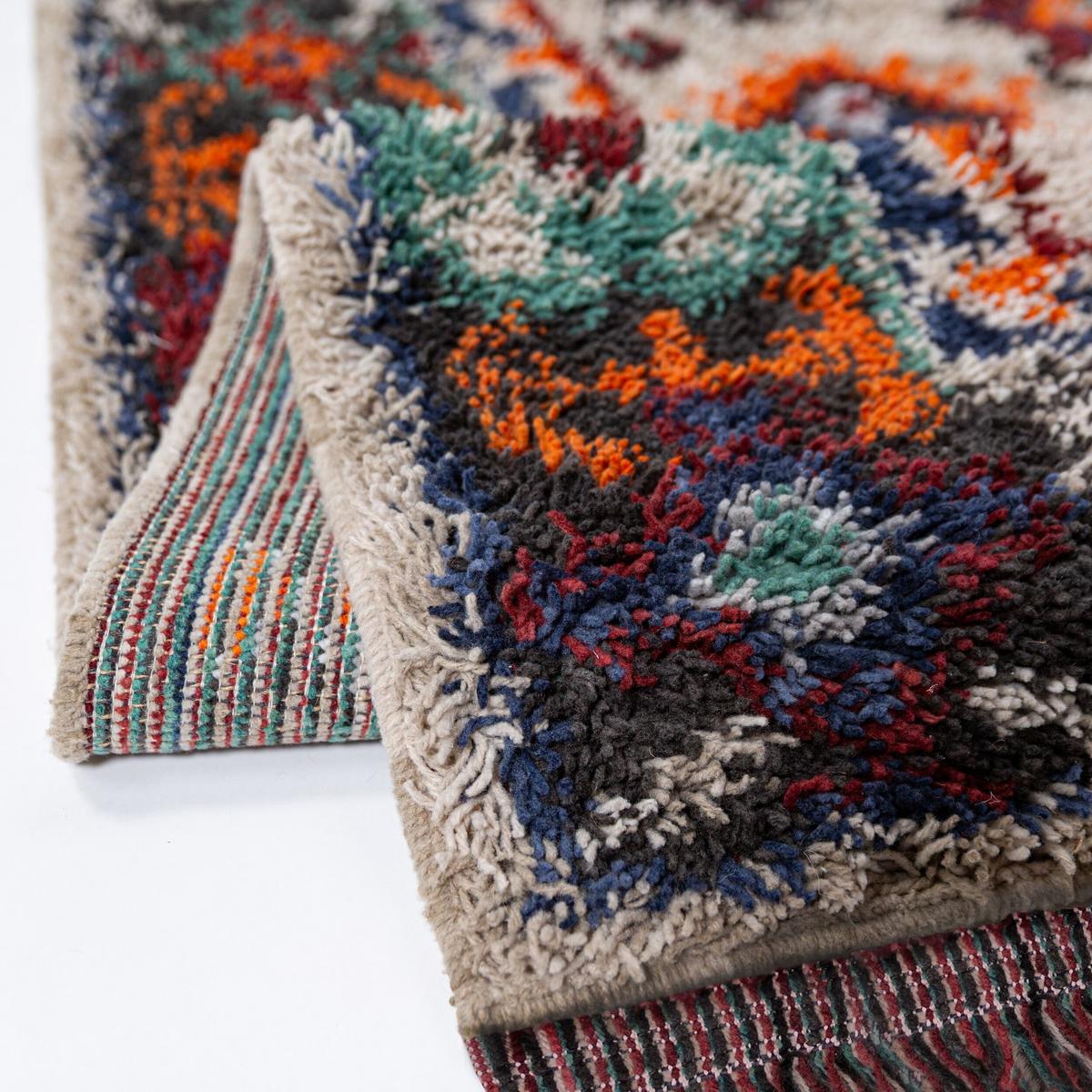HOCHFLORTEPPICH mit Fransen TAFRAUT, im Berber-Stil, Bunt, 133 x 190 cm - Multicolor, Textil (190/133cm) - KADIMA DESIGN