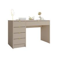 SCHREIBTISCH Tireno - Sandfarben/Goldfarben, Holzwerkstoff/Metall (120/55/76cm) - MIRJAN24