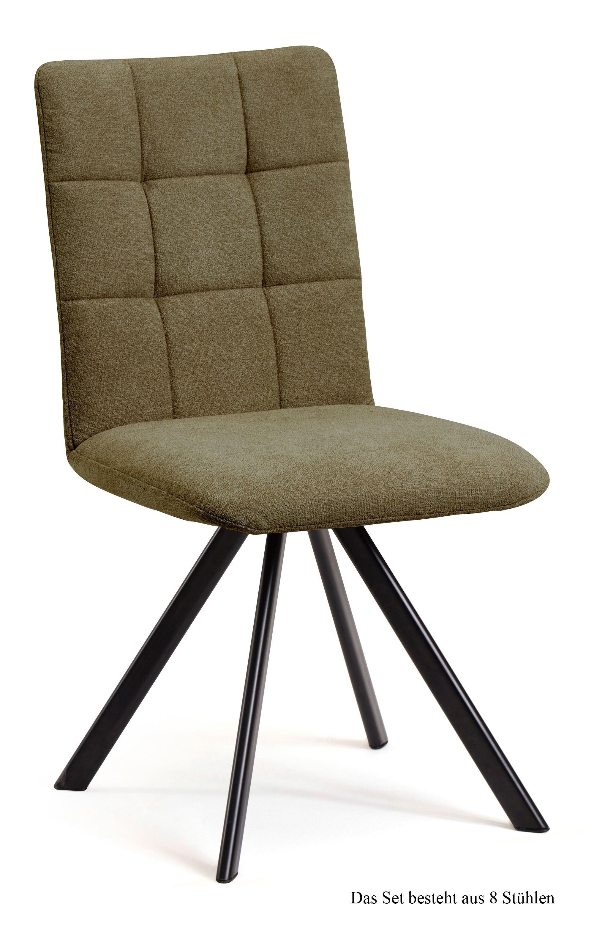 ESSZIMMERSTUHL drehbar (8er-Set) Despa 47x91x60 Schwarz/Olivgrün - Schwarz/Olivgrün, Kunststoff (60/91/47cm) - 58aufmkessel