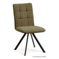 ESSZIMMERSTUHL drehbar (8er-Set) Despa 47x91x60 Schwarz/Olivgrün - Schwarz/Olivgrün, Kunststoff (60/91/47cm) - 58aufmkessel