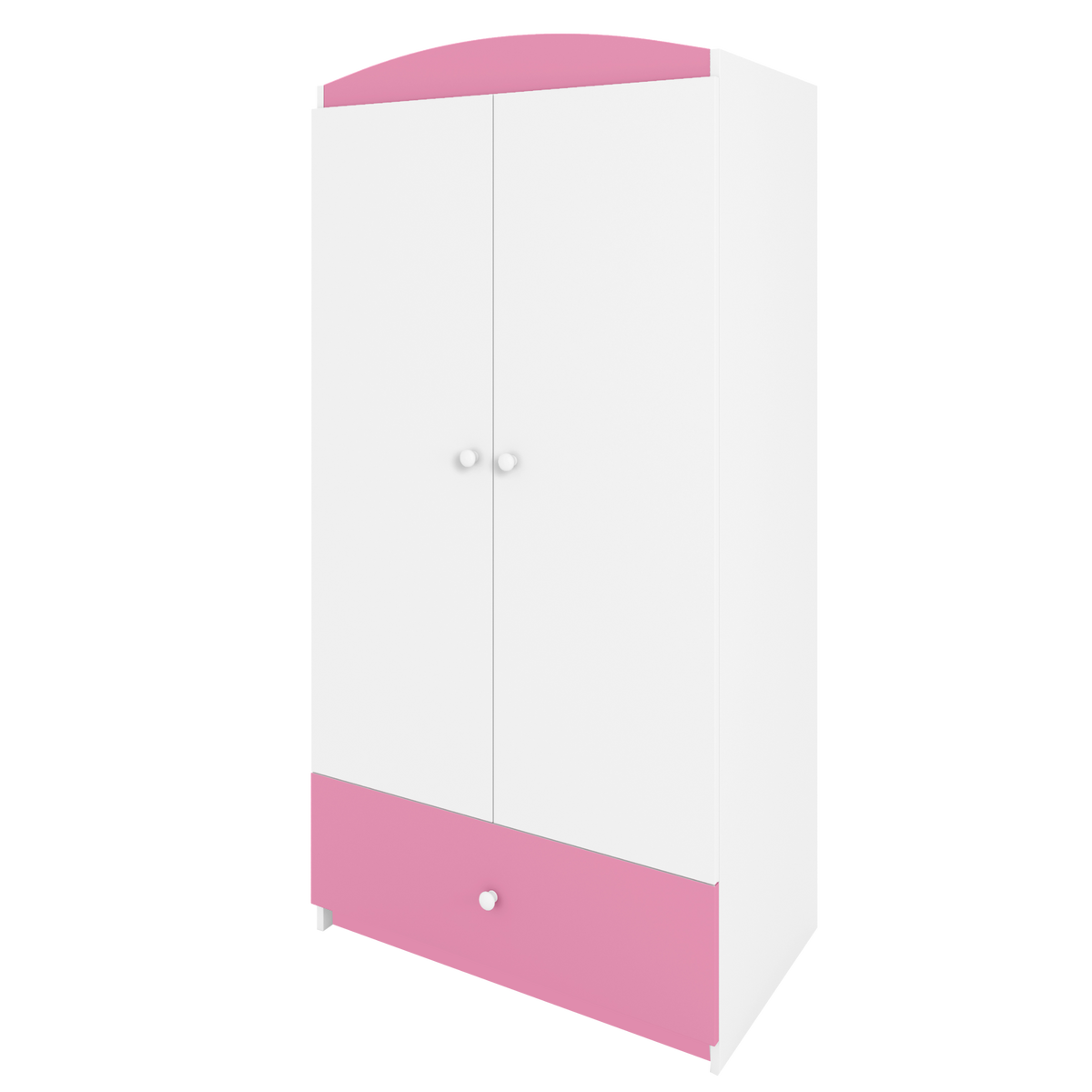 KINDERKLEIDERSCHRANK Basic - Hellrosa, Holzwerkstoff (90/175/52cm) - RAUMHIRSCH FURNITURE