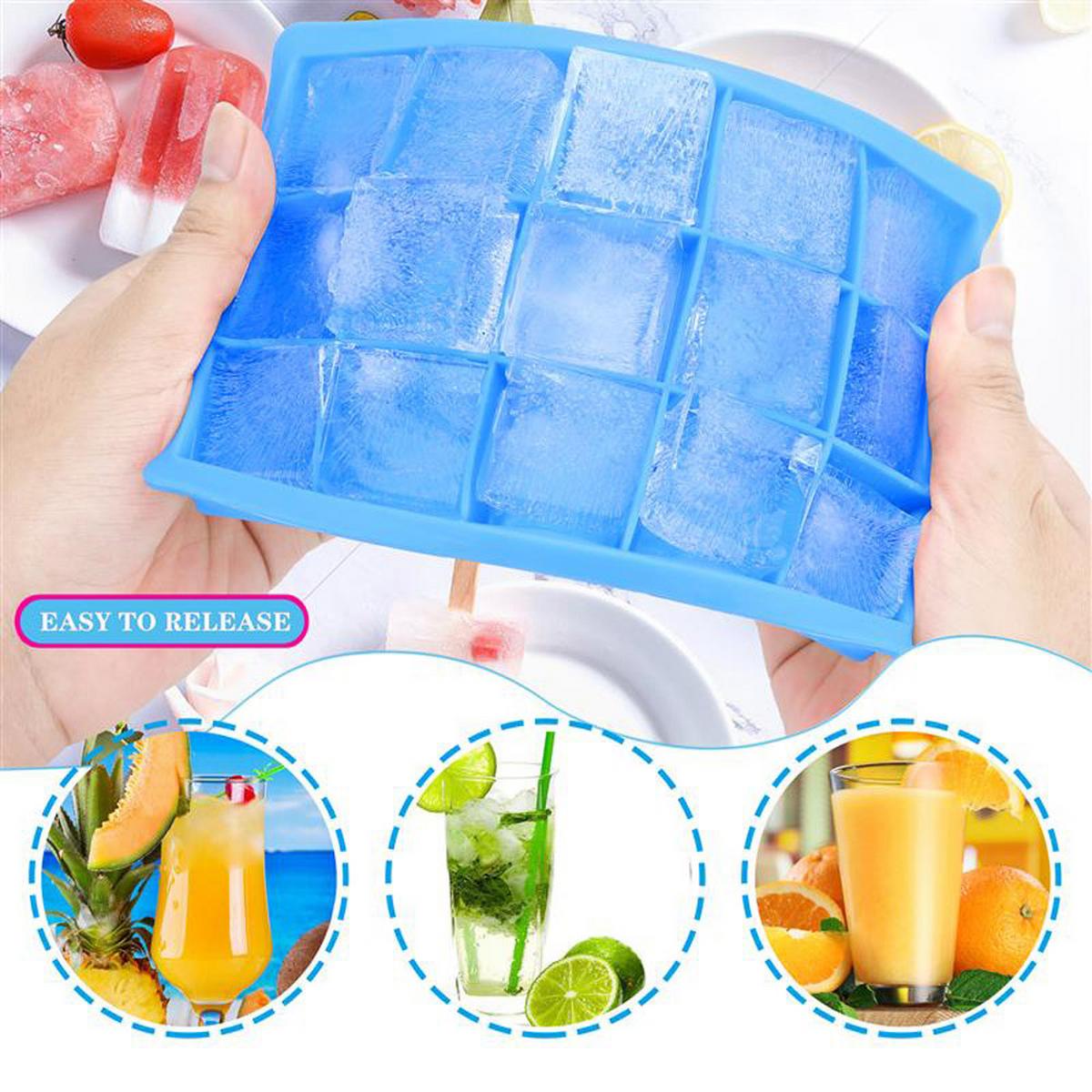 EISWÜRFELFORM 2er Set - Blau, Kunststoff (13/2.5/18cm) - Intirilife
