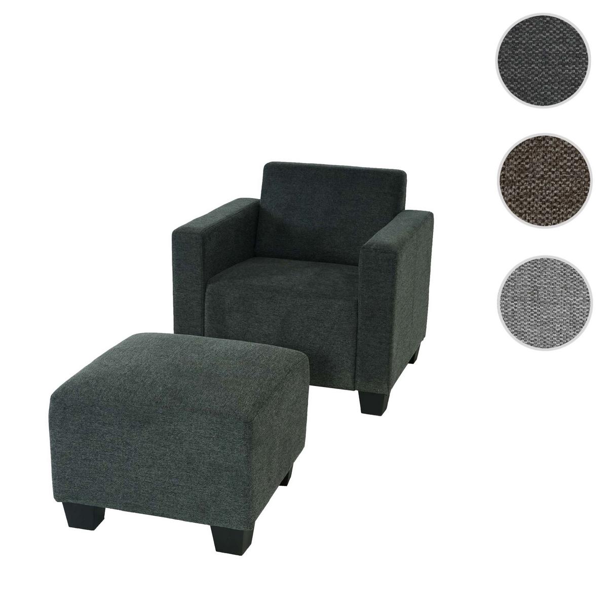 SESSEL MIT OTTOMANE Anthrazit - Anthrazit, Textil (58/76/58cm) - MCW