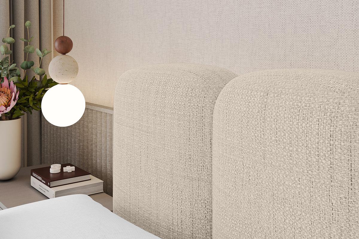 BOXBETT mit Matratze H4 - NINA - 180x200 cm - Beige - Beige, Holzwerkstoff (180/200cm) - ALTDECOR