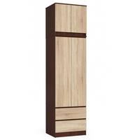 KLEIDERSCHRANK Dunkelbraun, Eiche Sonoma 234/60/51 - Dunkelbraun, Holzwerkstoff (60/234/51cm) - RAUMHIRSCH FURNITURE