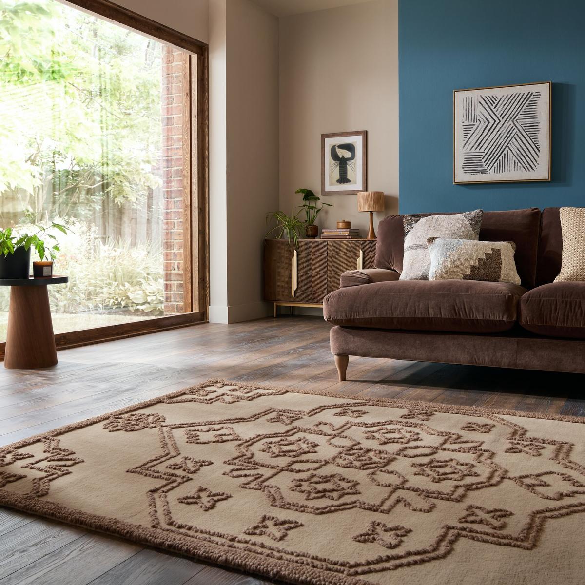 WOLLTEPPICH TINGIR, abstrakt, Natur, 200 x 290 cm - Beige, Textil (290/200cm) - KADIMA DESIGN