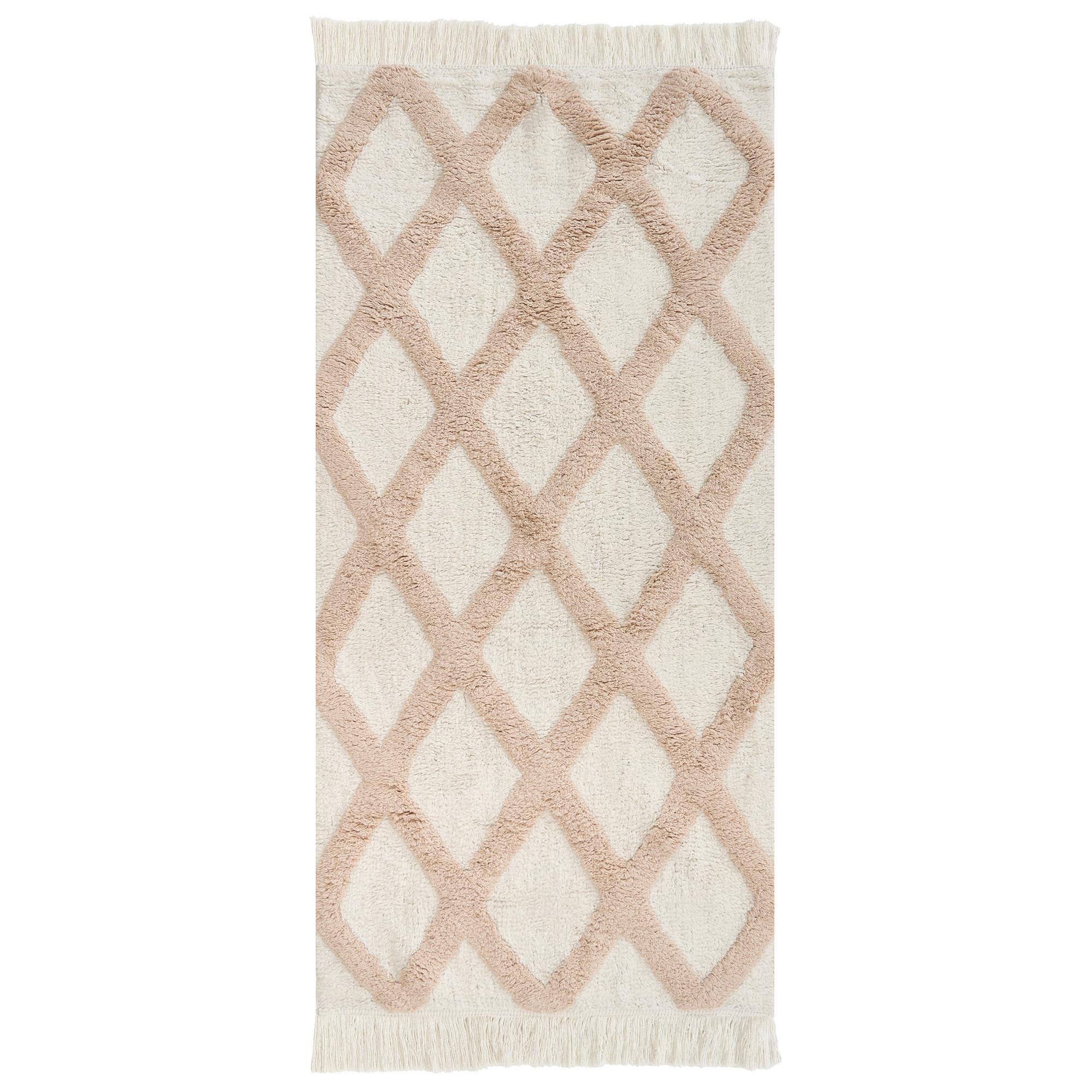KINDERTEPPICH Beige 55/120 cm Baumwolle Punsari - Beige, Textil (55/120cm) - Beliani