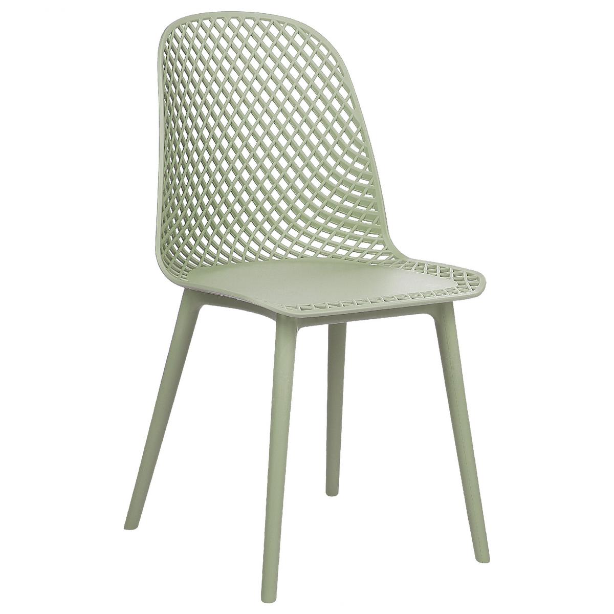 ESSZIMMERSTUHL 4er-Set Kunststoff Grün Emory - Grün, Kunststoff (45/81/52cm) - Beliani