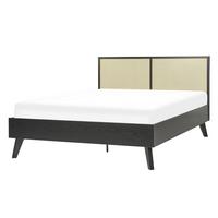 BETT 140/200cm Schwarz Monpazier - Schwarz, Naturmaterialien (140/200cm) - Beliani