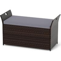 GARTENBOX Braun - Braun, Kunststoff (125/71/56cm) - COSTWAY