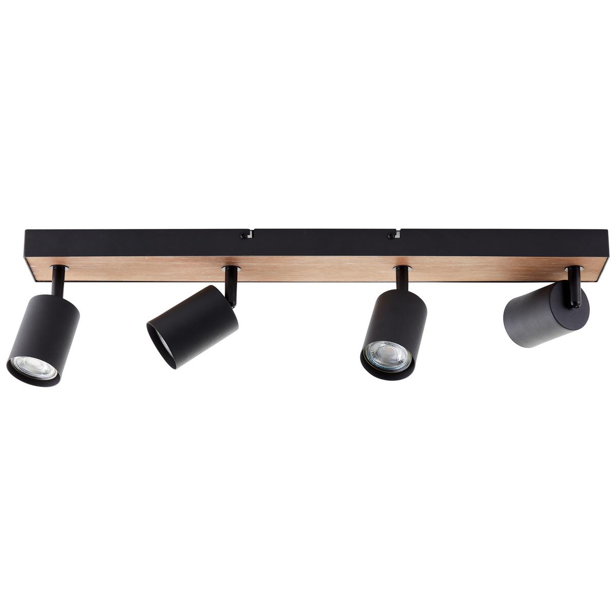 LED SPOT Jello Wood Schwarz/Holz 8/60/15,3 cm - Multicolor, Metall (8/60/15.3cm) - Brilliant