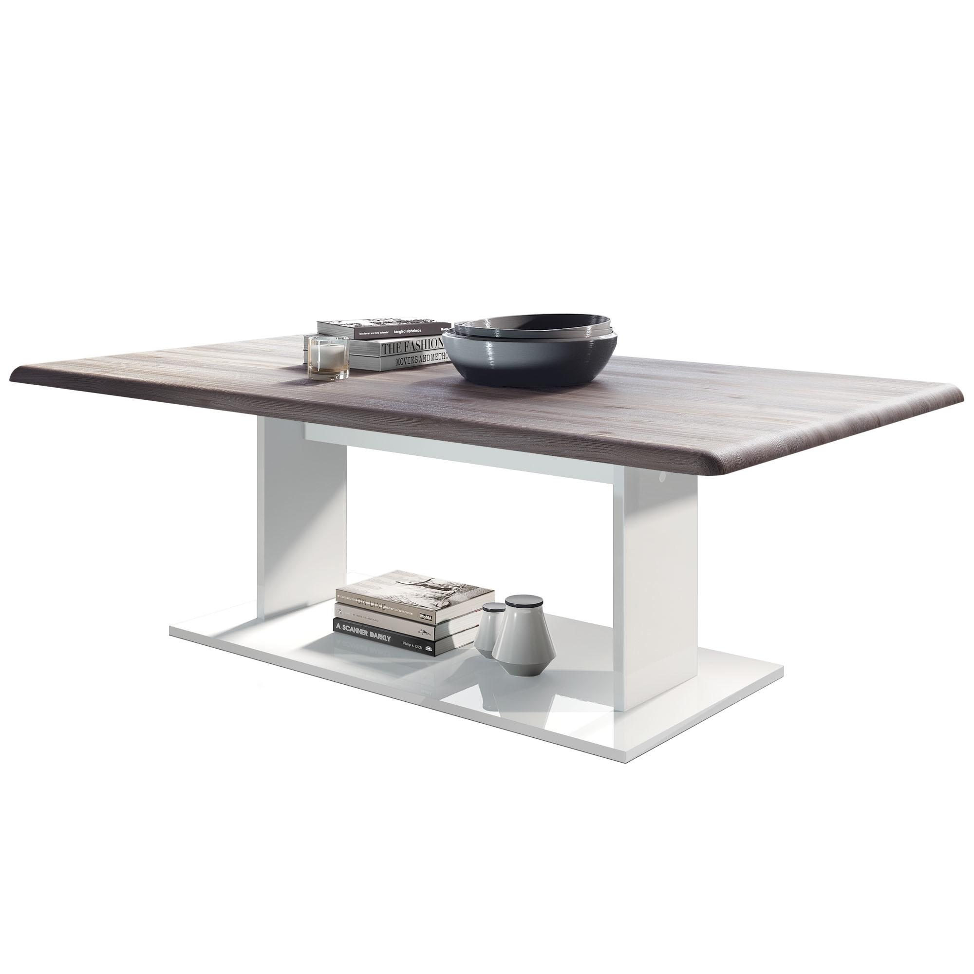 COUCHTISCH Mono Tischplatte in Eiche Nordic - Silbereichenfarben, Holzwerkstoff (70/120/40cm) - Vladon