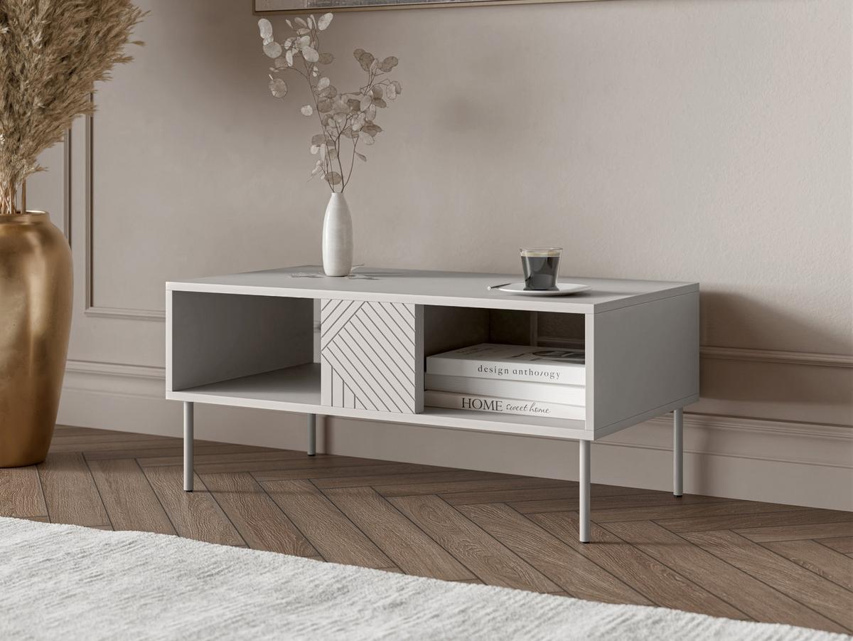 COUCHTISCH Art Deco Cashmere - Kaschmir, Holzwerkstoff/Metall (55/100/46cm) - MIRJAN24