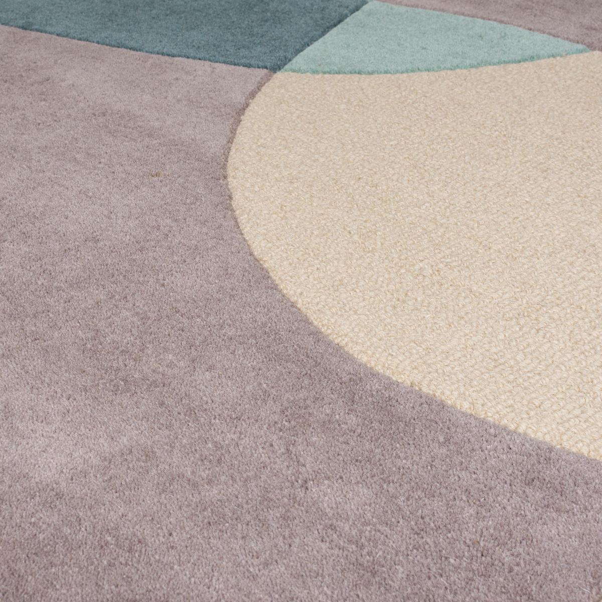 WOLLTEPPICH AIRE, abstrakt, aus Wolle, Blau, 120 x 170 cm - Blau, Textil (170/120cm) - KADIMA DESIGN