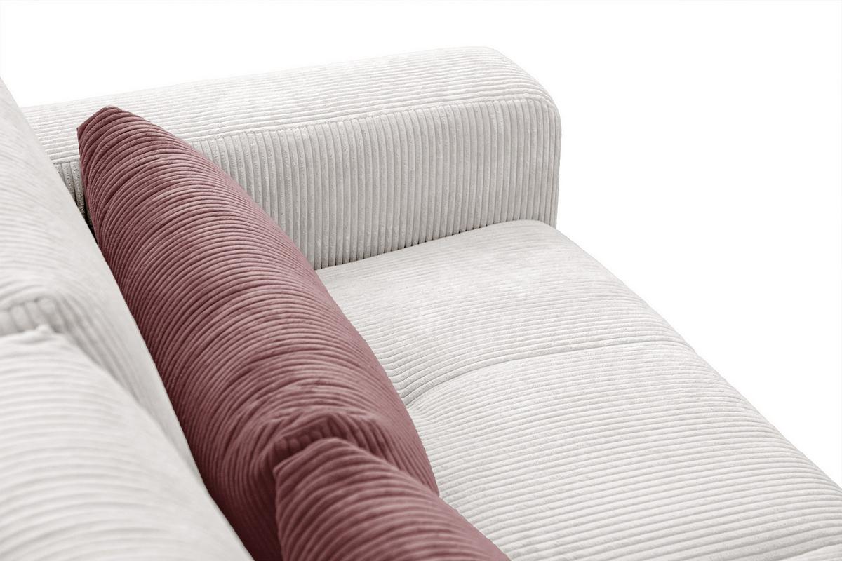 SOFA OLI 3-Sitzer, perlweiß - Weiß, Holz/Textil (208/91/108cm) - Wozimo