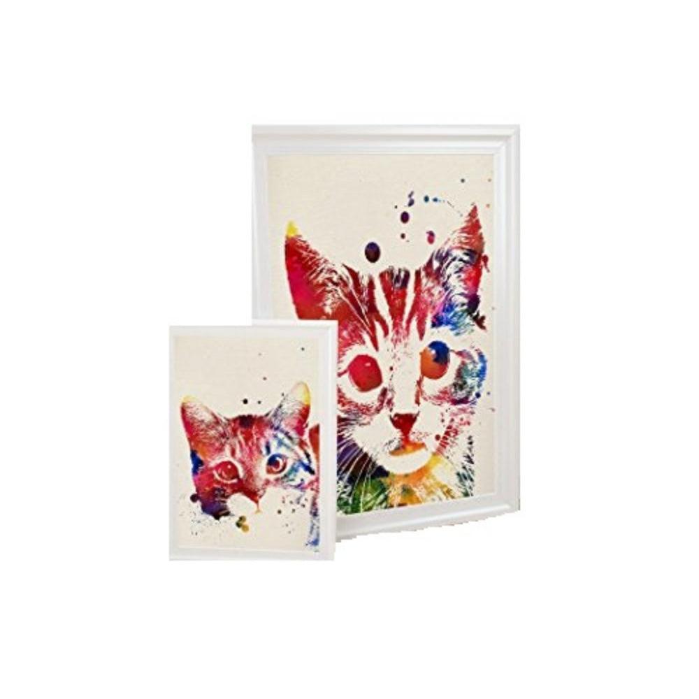 POSTER Set Mit 2 Katze Aquarell 30X40cm Rahmenlos - Klar, Papier (30/5/40cm) - Nacnic