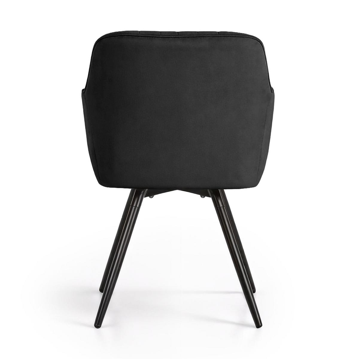 DREHSTUHL 4er-SET Schwarz 55/83/58 - Schwarz, Textil (55/83/58cm) - RAUMHIRSCH FURNITURE