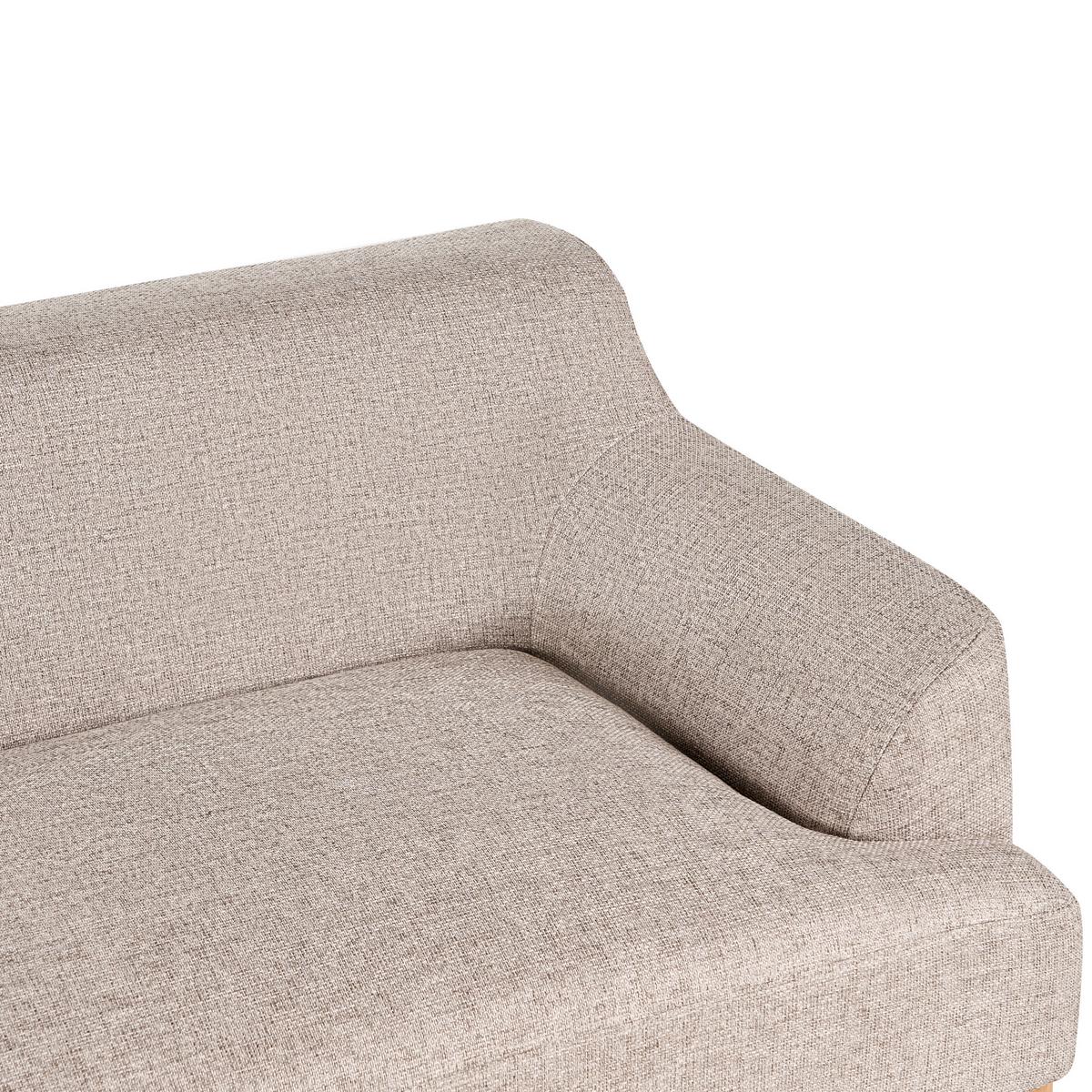 3-SITZER-SOFA Stoff Hellbraun Sosjo - Hellbraun, Textil (219/74/83cm) - Beliani