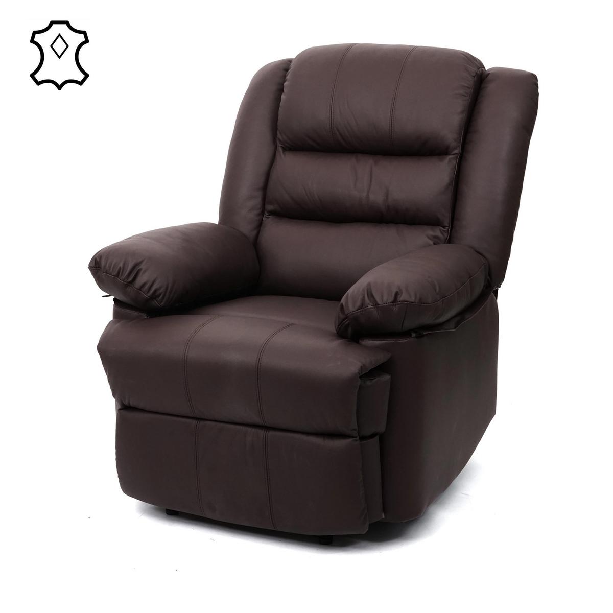 RELAXSESSEL Braun - Braun, Leder (87/101/150cm) - MCW