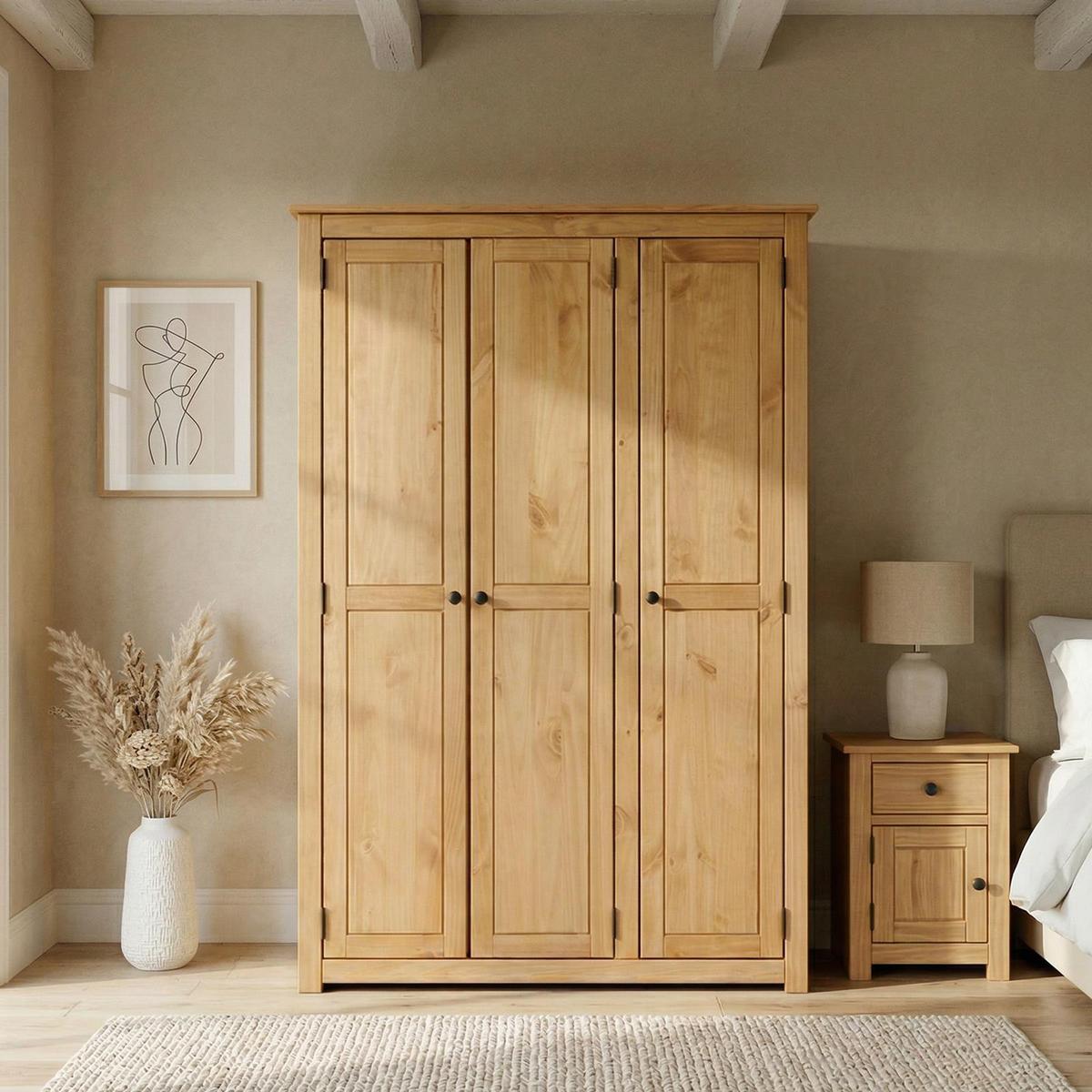 KLEIDERSCHRANK CANCUN gebeizt/gewachst - Kieferfarben, Holz (118/175/50cm) - CARO-Möbel
