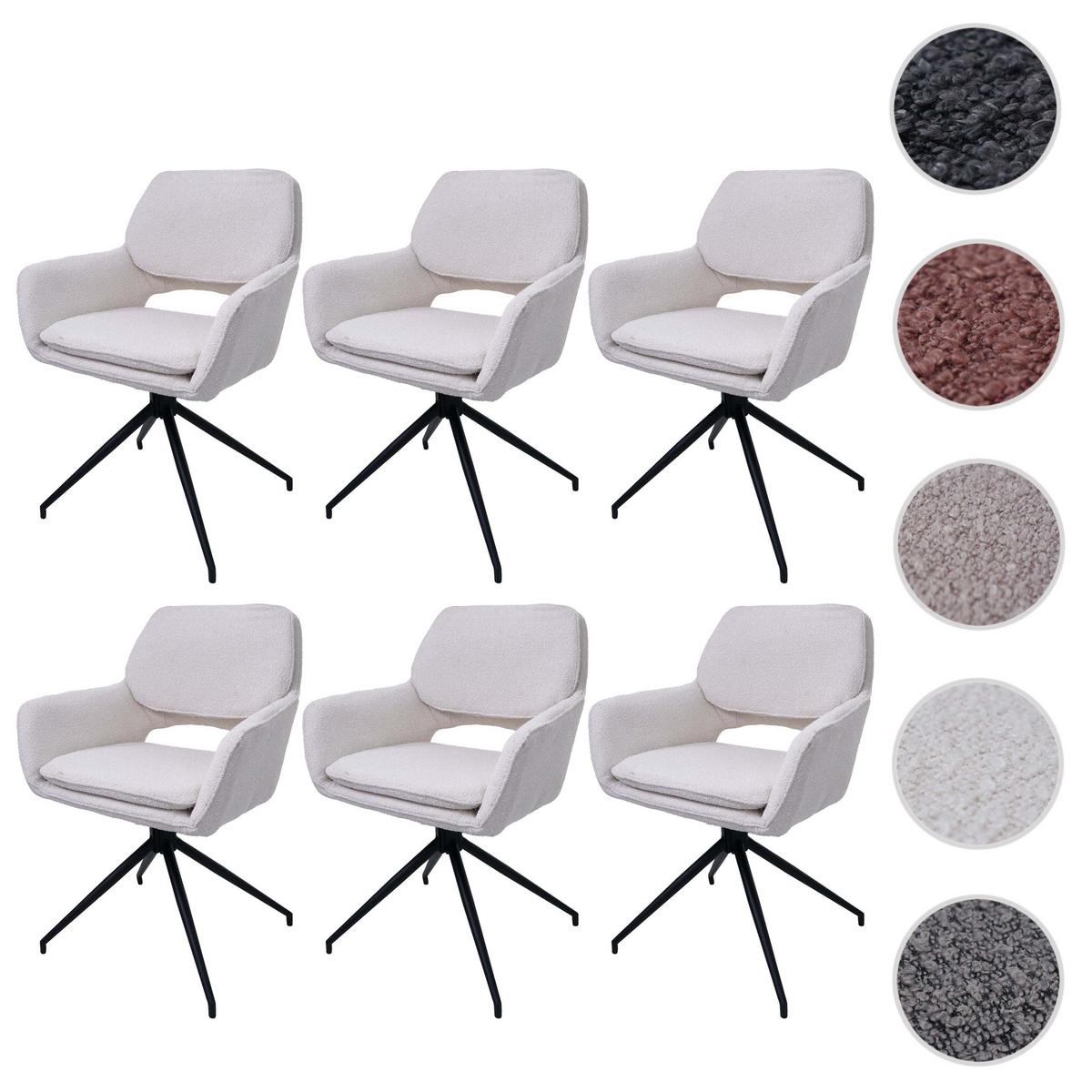 ESSZIMMERSTUHL Cremeweiß 6er-Set - Creme/Weiß, Textil (57/86/61cm) - MCW