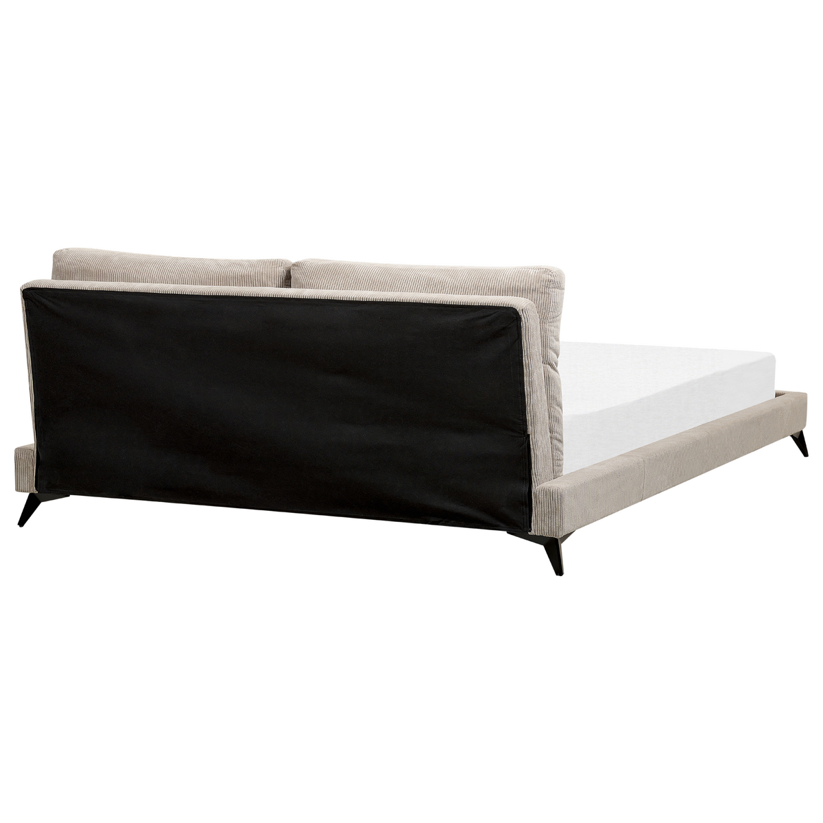 POLSTERBETT 180/200cm Taupe Melle - Taupe, Naturmaterialien/Textil (180/200cm) - Beliani