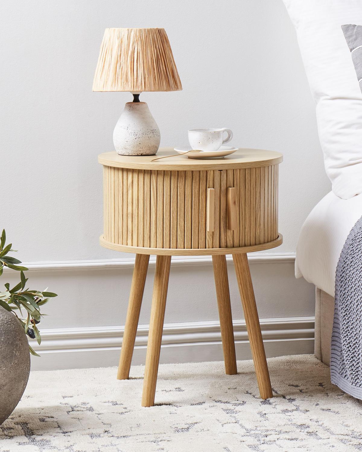 NACHTTISCH Braun Selah - Braun, Holzwerkstoff (45/45/59cm) - Beliani