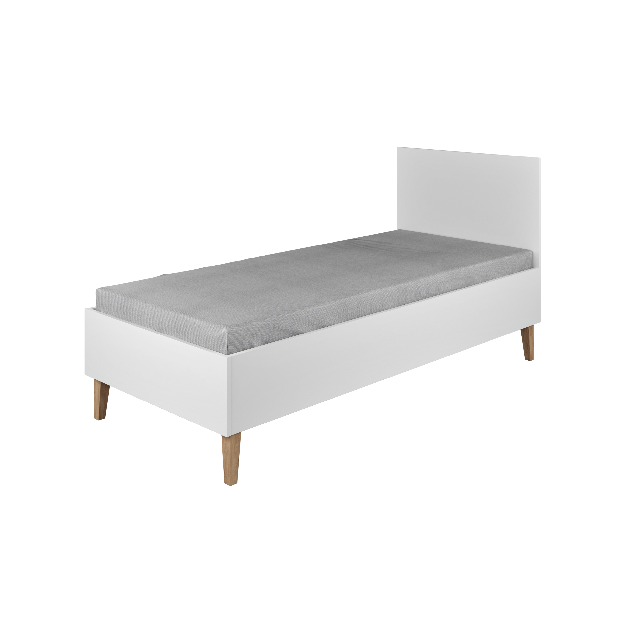 KINDERBETT Kubi ohne Schublade ohne Matratze Weiß 180/80 - Weiß, Holzwerkstoff (80/180cm) - RAUMHIRSCH FURNITURE