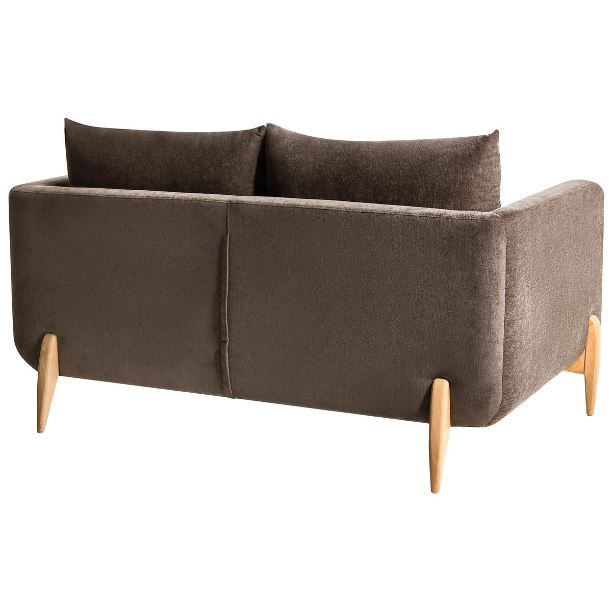 2-SITZER-SOFA Chenillegewebe Dunkelbraun Gimo - Dunkelbraun, Textil (149/83/80cm) - Beliani