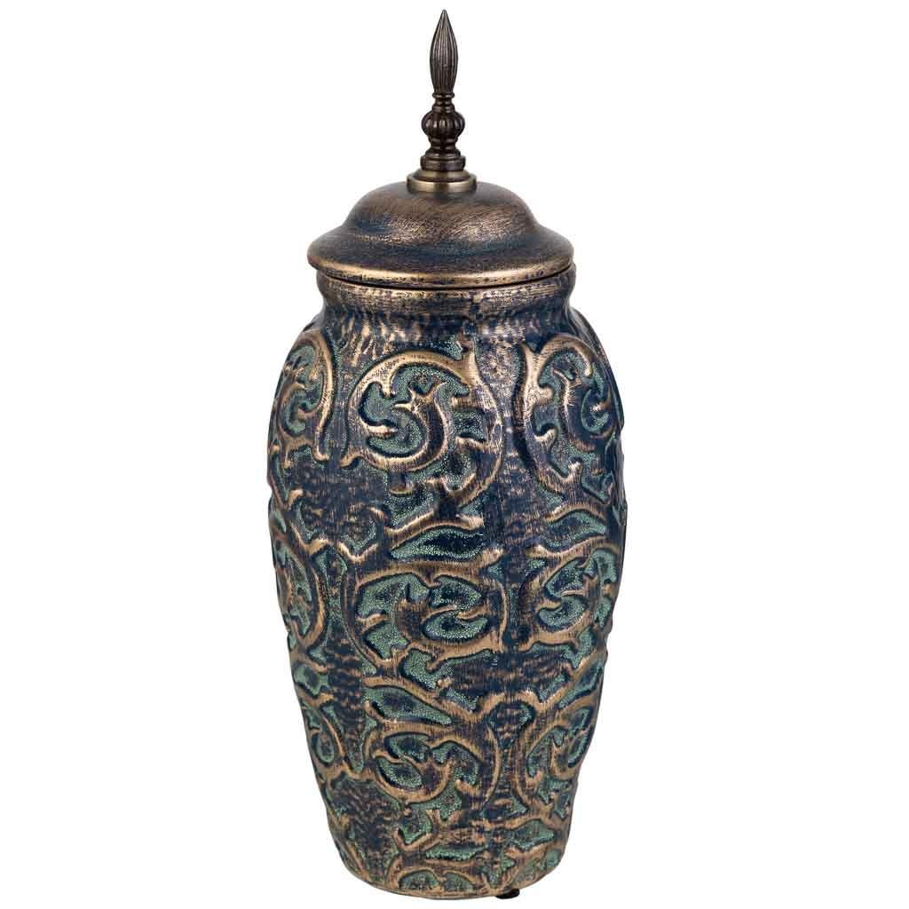 VASE aus Keramik, braun, 17x44cm - Braun, Keramik (44cm) - Wanderlust