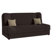 SCHLAFSOFA Jonas Style - Dunkelbraun, Holz/Textil (195/86/87cm)
