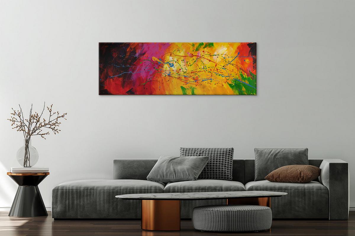 ÖLGEMÄLDE 150/50 cm - Multicolor, Holz/Textil (150/50cm) - KUNSTLOFT