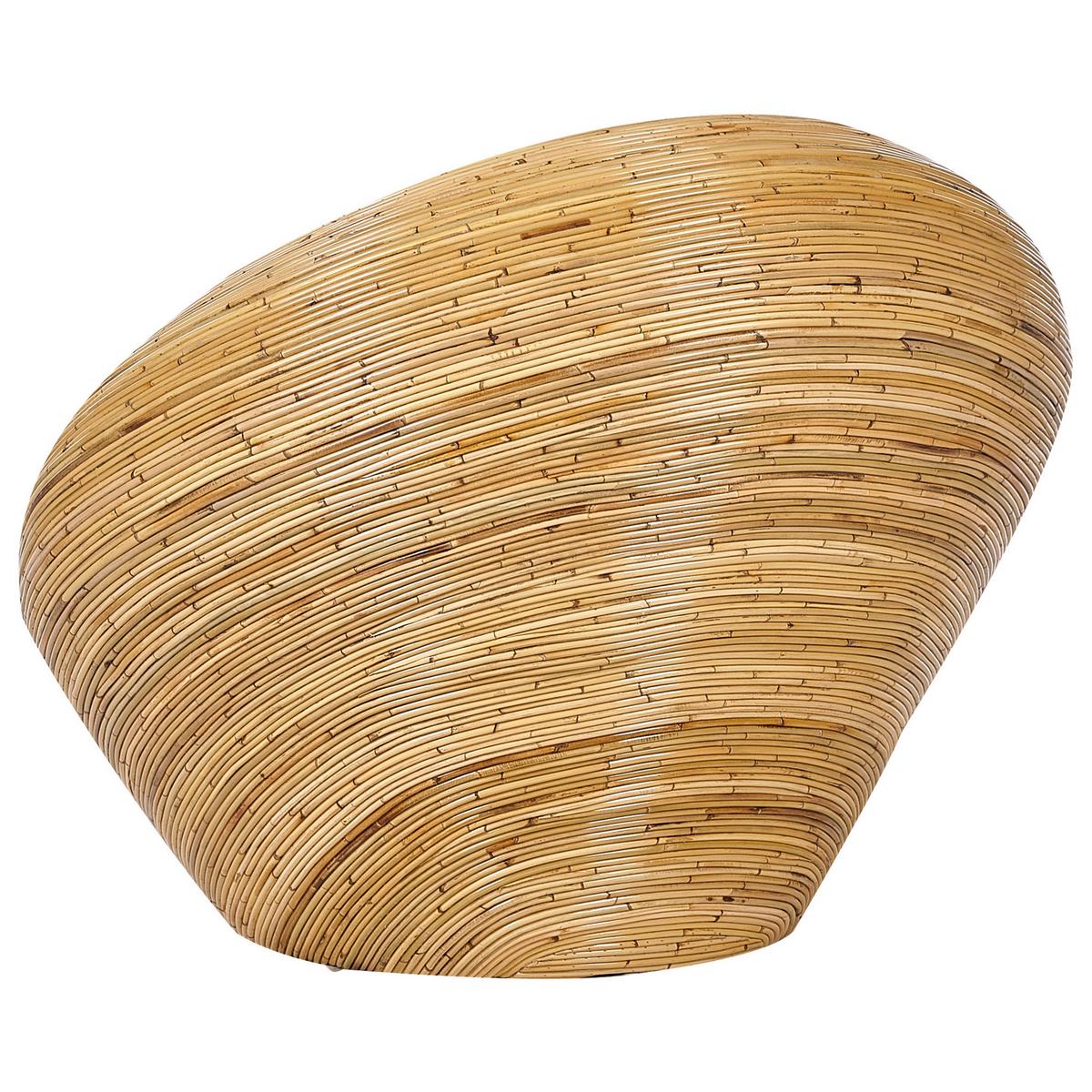GARTENSTUHL Rattan Natürlich Maiori - Beige/Naturfarben, Naturmaterialien (110/88/110cm) - Beliani
