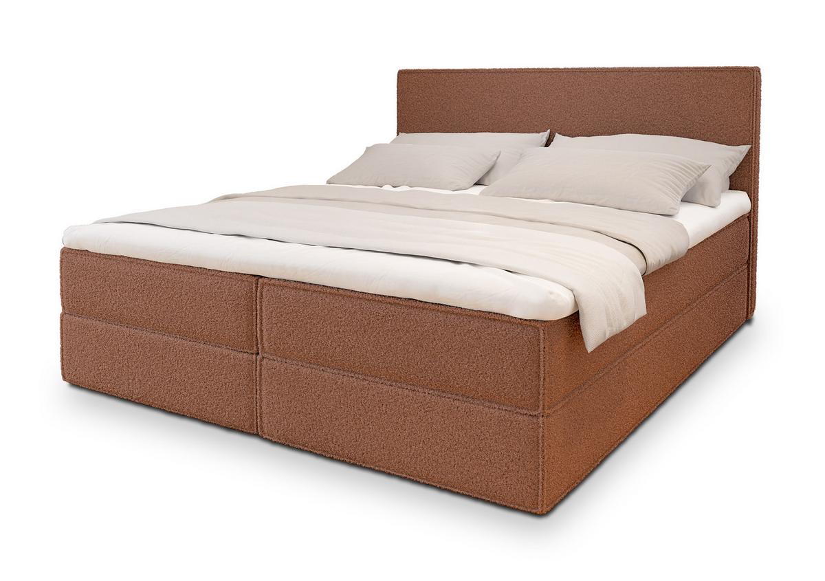 BOXBETT PELLIO 140x200 cm mit Matratze und Topper - Kupferfarben - Kupferfarben, Holz (140/200cm) - MASSENO