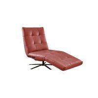 RELAXLIEGE LETICIA Rot Leder Relaxfunktion, Drehbar (360°) - Rot/Schwarz, Leder/Metall (82/115/156cm) - KAWOLA